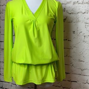 Athleta Lime Green Long Sleeve Small